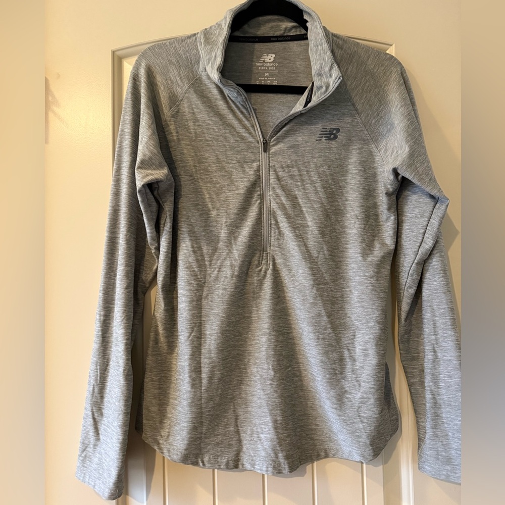 New Balance Heather Gray Zip Pullover